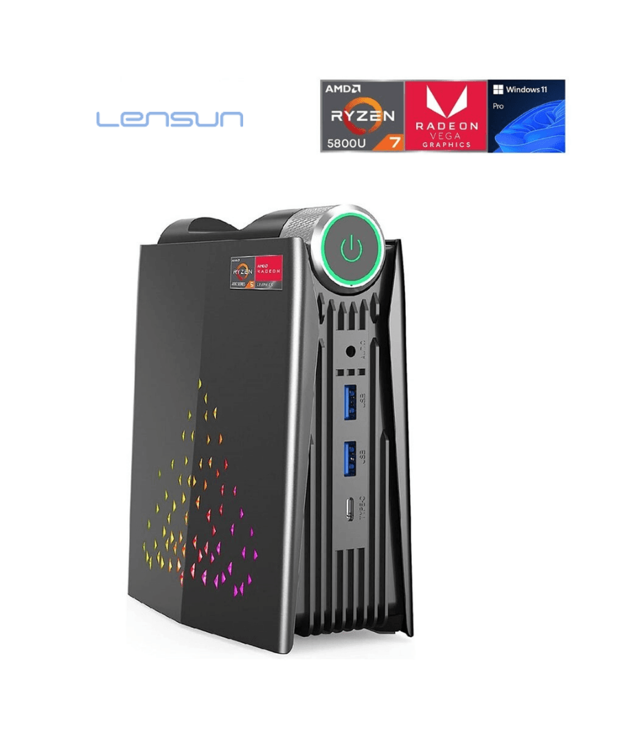 LENSUN RGB X6 Win11 PRO Mini Bilgisayar 16 Çekirdek APU Sistem