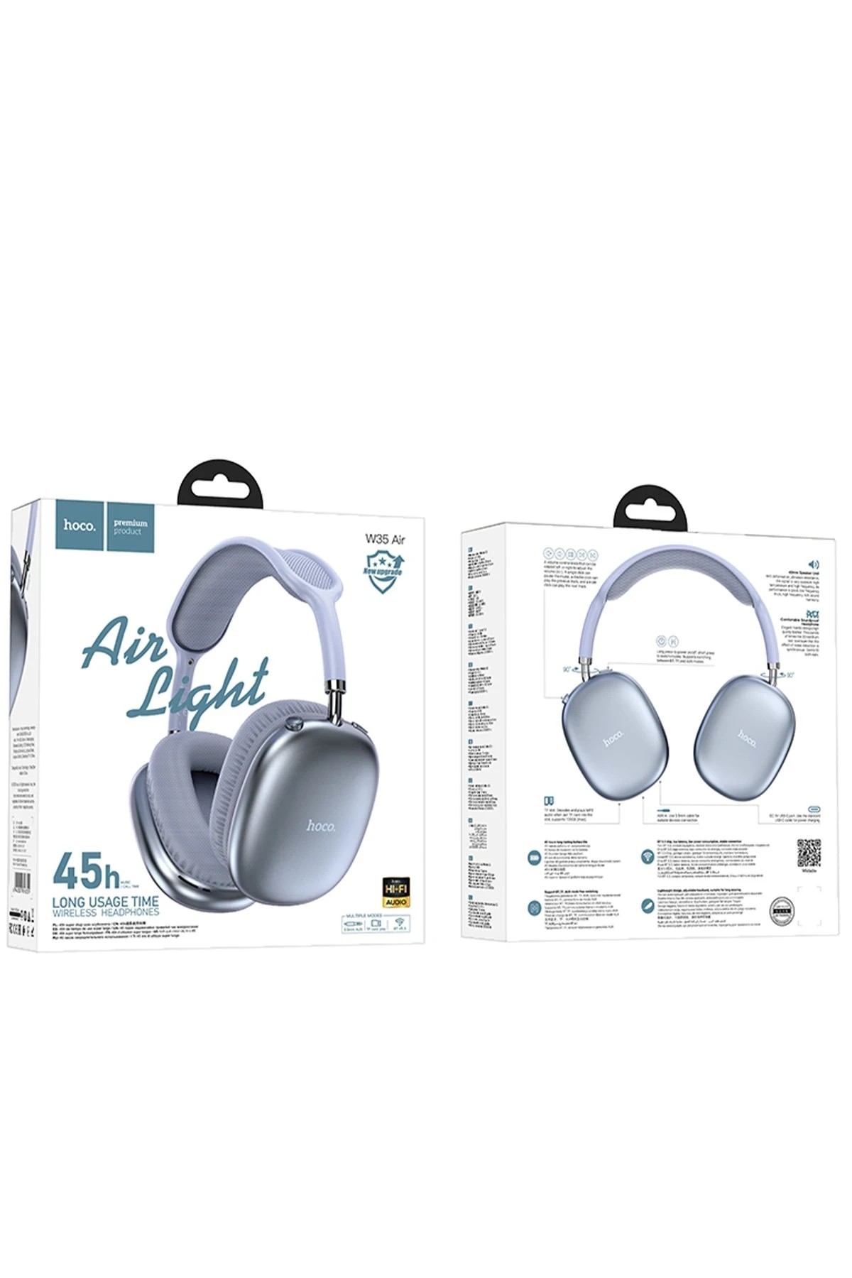 HOCO W35 KABLOSUZ BLUETOOTH KAFAÜSTÜ KULAKLIK - Mavi