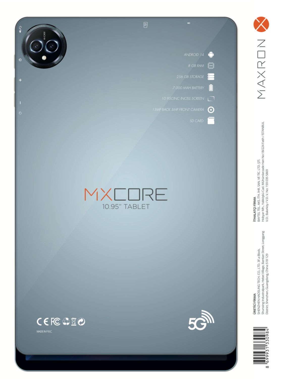 Maxron MXCORE 10.95" 5G Tablet