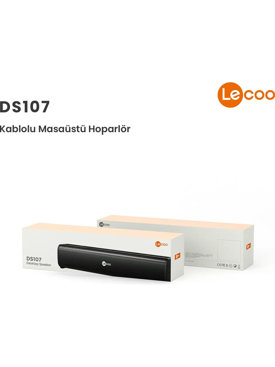 Lecoo DS107 Kablolu USB/AUX Stereo 6W Soundbar Taşınabilir Hoparlör 10