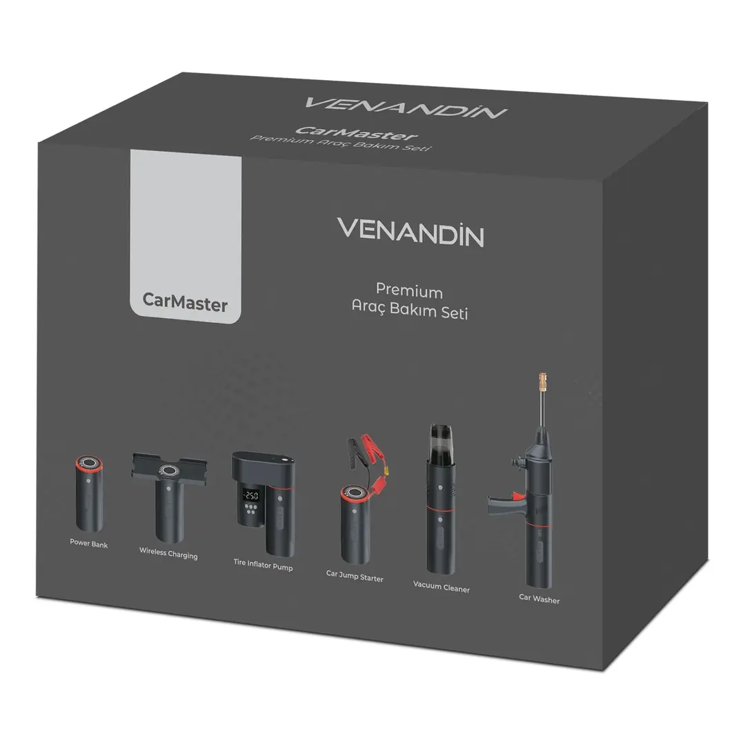 VENANDİN Kombinasyon CRMS-001 CarMaster Profesyonel Araç Bakım ve Yardım Seti 9