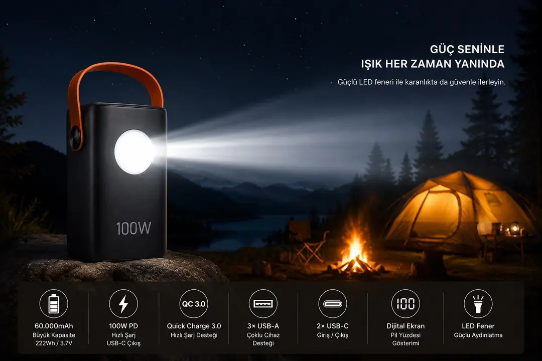 Venandin PWB60B2 100w 60.000 mAH Powerbank 4