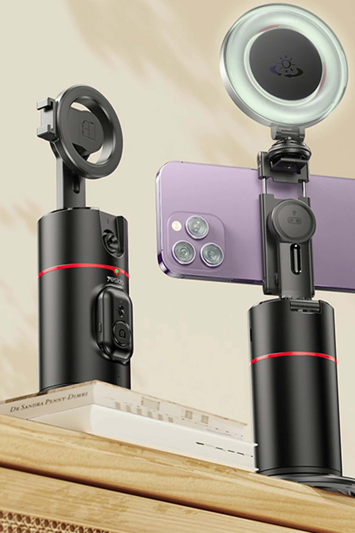 Yesido SF20 360 Derece Yapay Zeka Yüz Takipli Tripodlu Selfie Gimbal 
