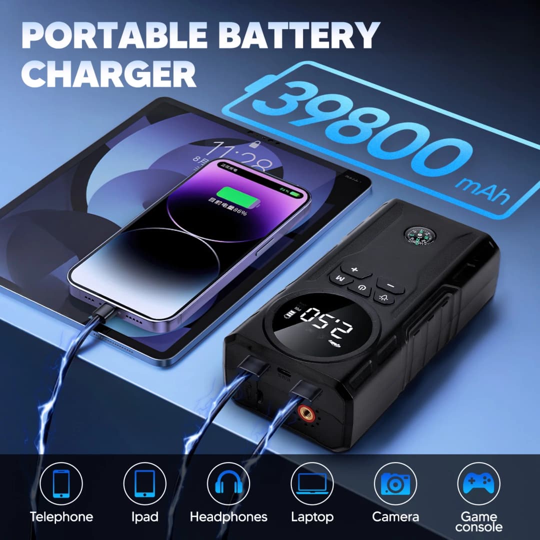 Castu CS61 Plus Max – Multi-Function akü takviye | 12000mAh 5