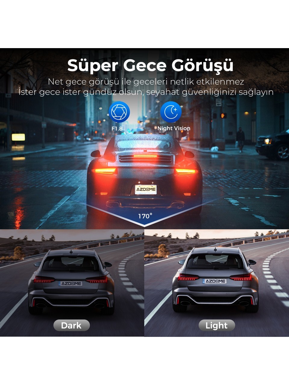 Azdome V600 Çift Kameralı Kamera (Ön & Kabin)