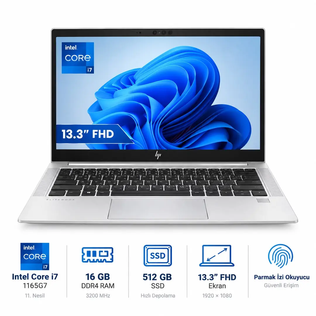 HP EliteBook 830 G8 i7-1165G7 16GB RAM 512GB SSD 13.3” FHD İş Laptopu 2