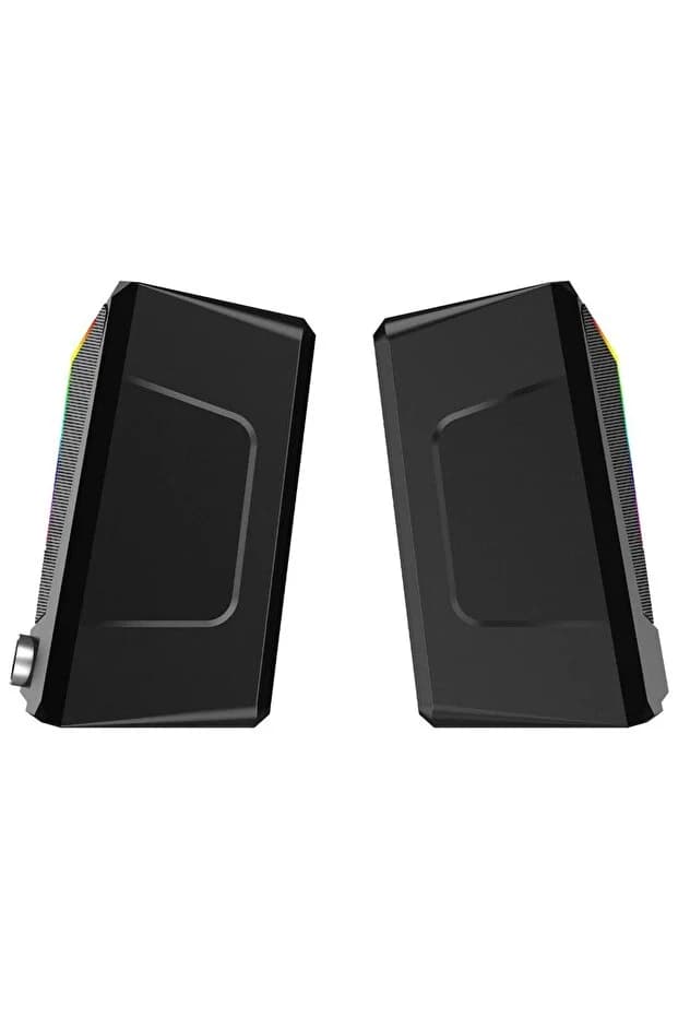 Lecoo DS104 Kablolu Usb + 3.5Mm Jack 6W 80dB Rgb Işıklı 1+1 Gaming Speaker - Hoparlör 4