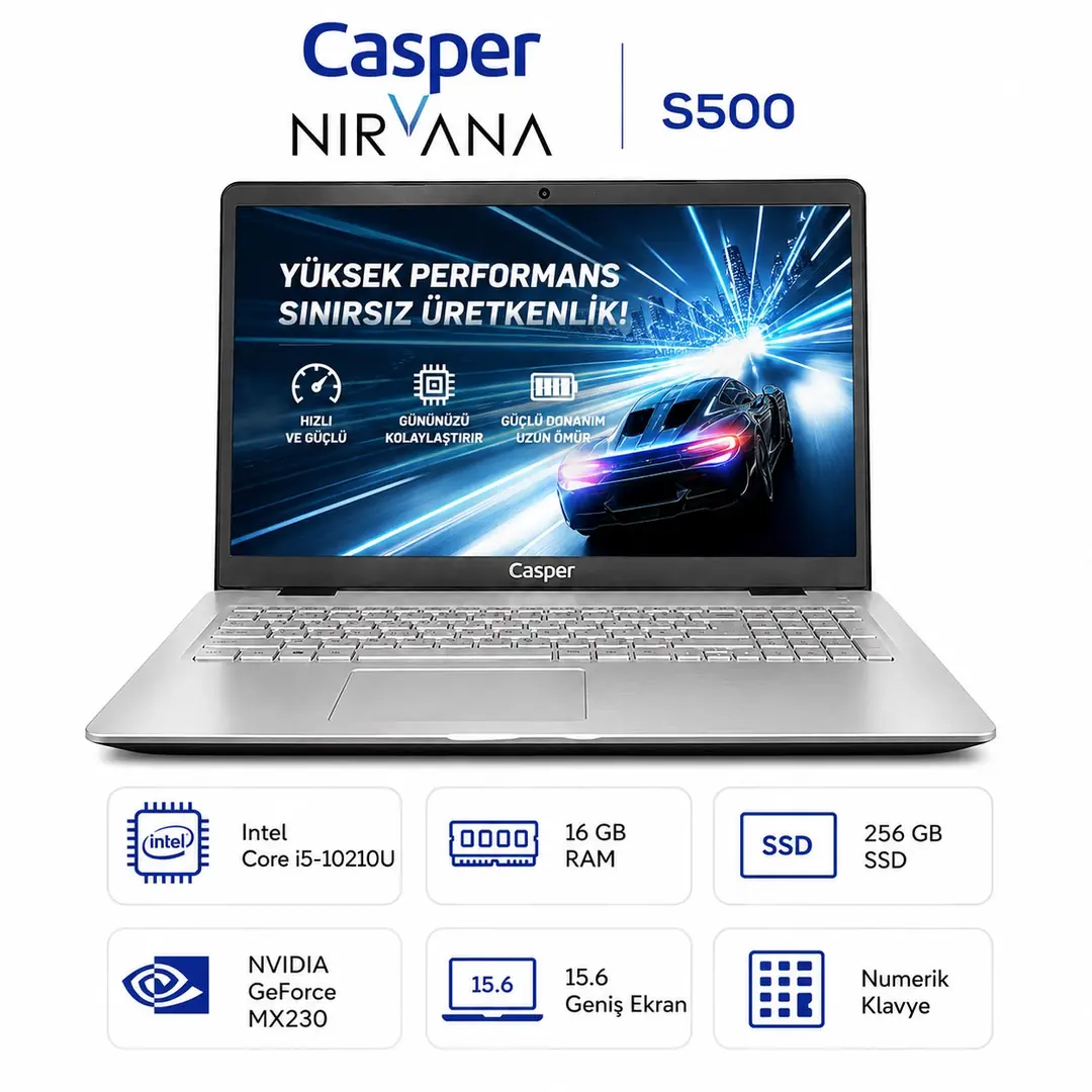 Casper Nirvana S500 ESNAF KAMPANYASI ! İntel Crore i510210u 16 gb ram/256 gb ssd 2