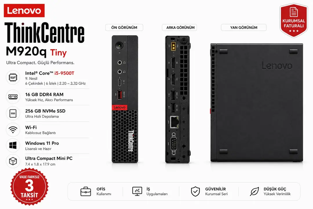 Lenovo Thinkcentre M920s Mini PC İntel Core i5- 3