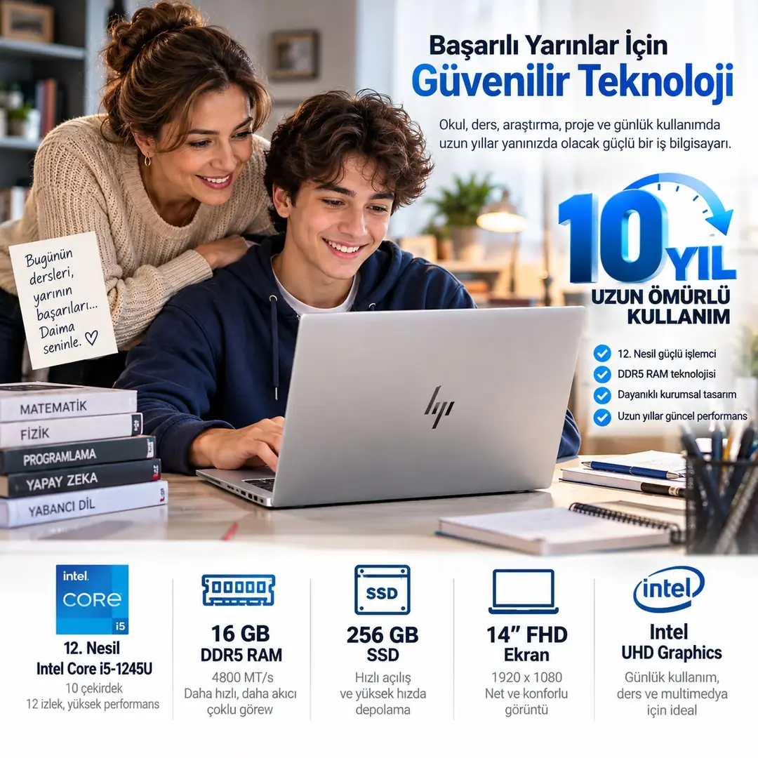 HP EliteBook 840 G9 12.Nesil i5-1245U 16GB DDR5 256GB SSD Intel UHD Graphics 14” FHD Windows 11 Pro 2