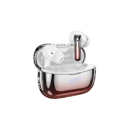 Hoco EQ16 Aktif Gürültü Engelleyici Özellikli Bluetooth 5.3 Kablosuz TWS Airpods Kulaklık - Kırmızı