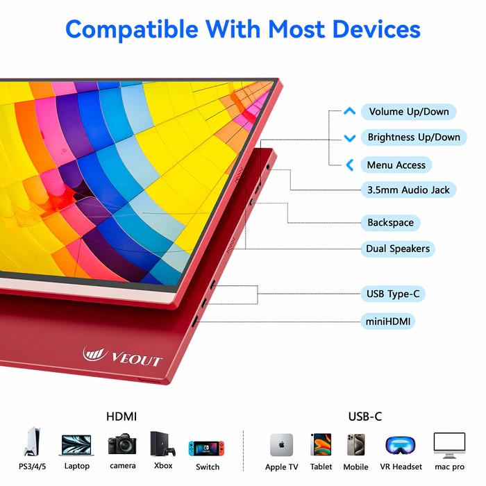 Veout V1 Taşınabilir Monitör