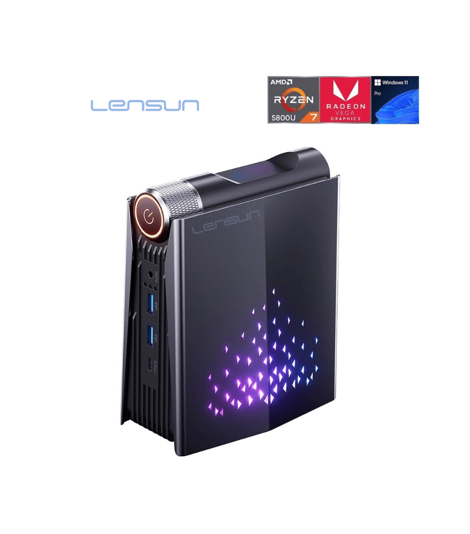 LENSUN RGB X6 Win11 PRO Mini Bilgisayar 16 Çekirdek APU Sistem