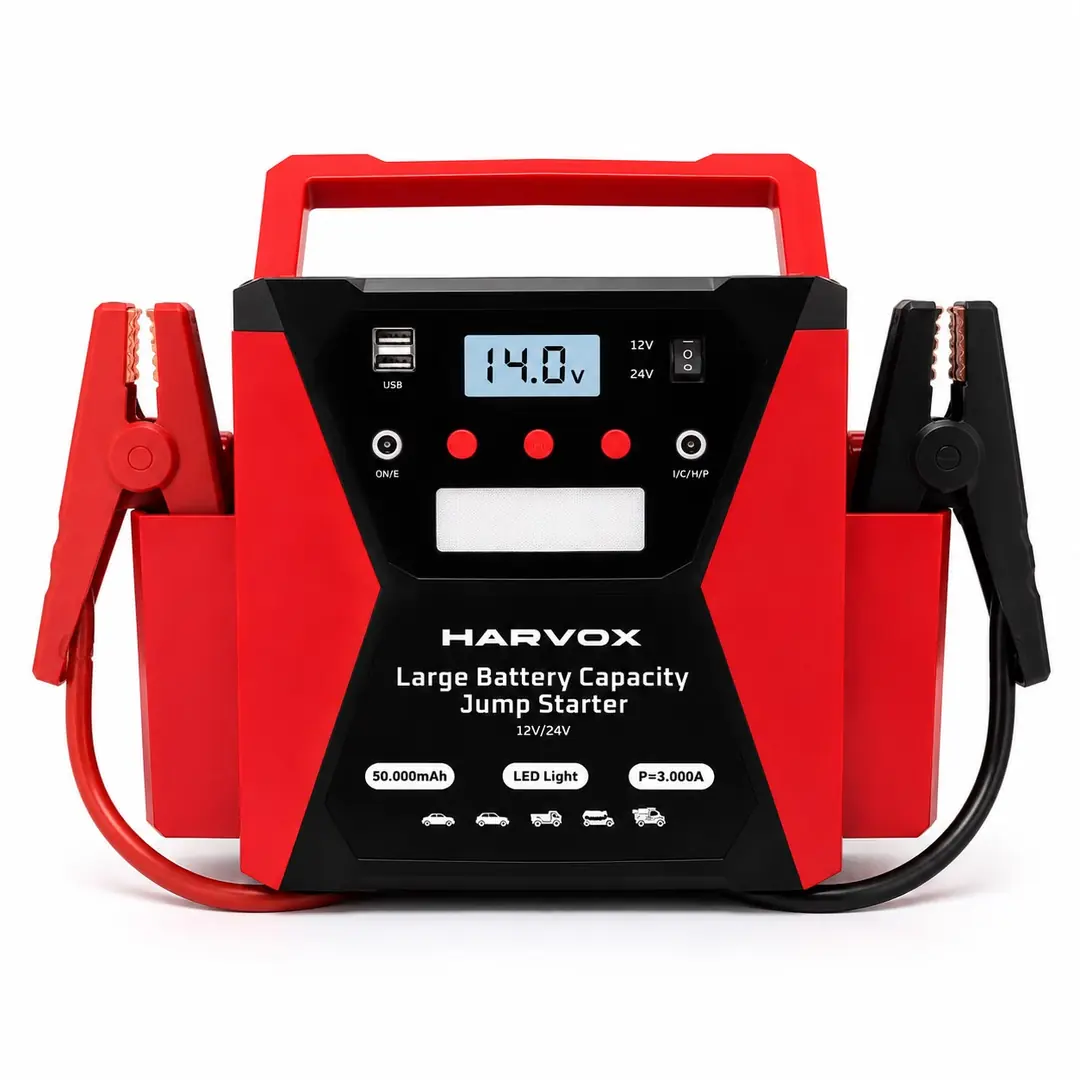 Harvox HX-JS007 50.000mAh 12V 24V Akü Takviye Cihazı Jump Starter – 1.000A / 2.100A Marş Akımı, Kamyon Tır Otomobil