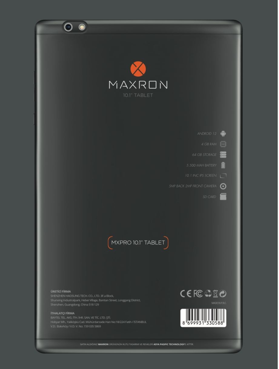 Maxron MXPRO 10.1'' Tablet