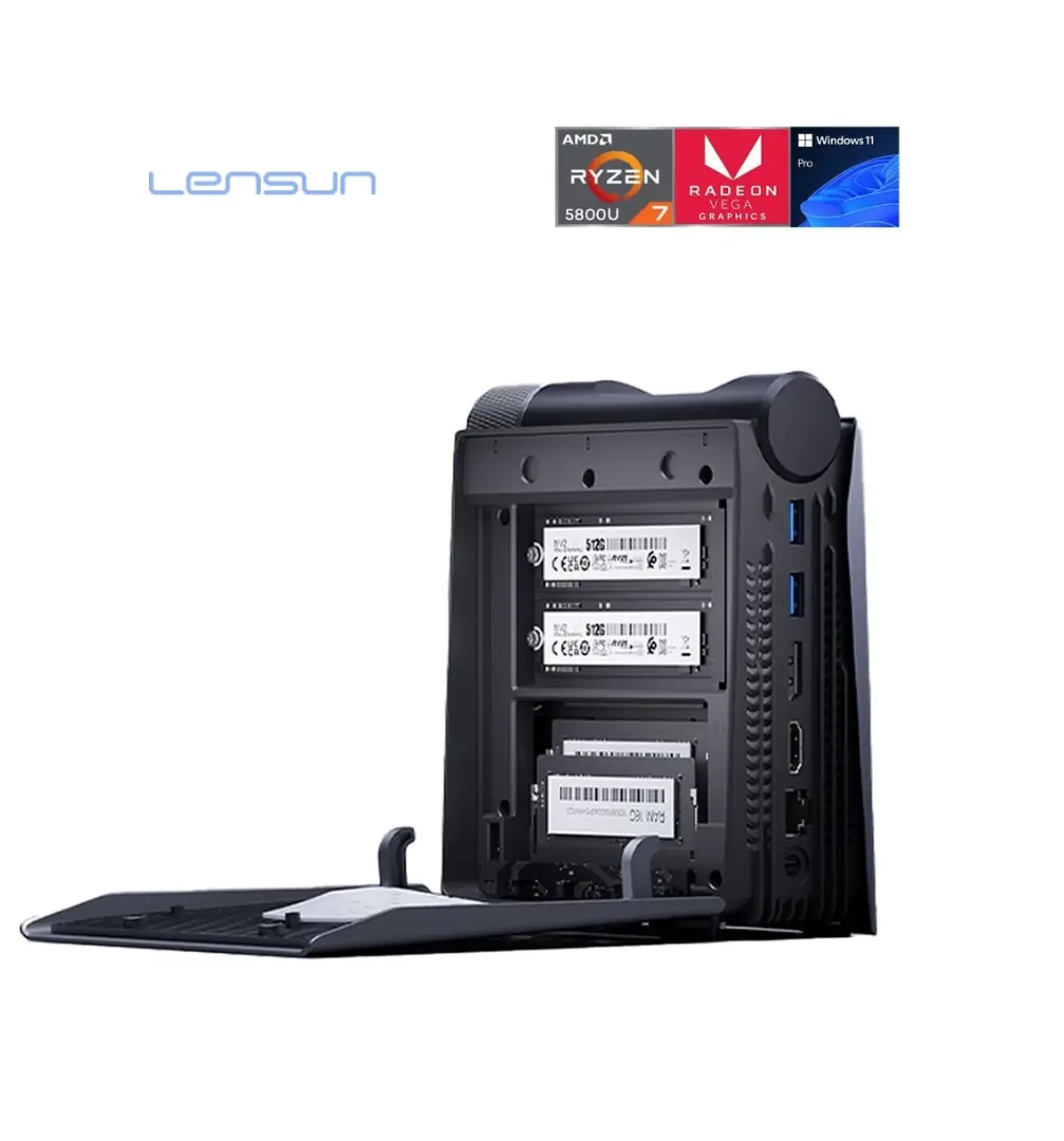LENSUN RGB X6 Win11 PRO 16GB Mini Bilgisayar 16 Çekirdek APU Sistem 3