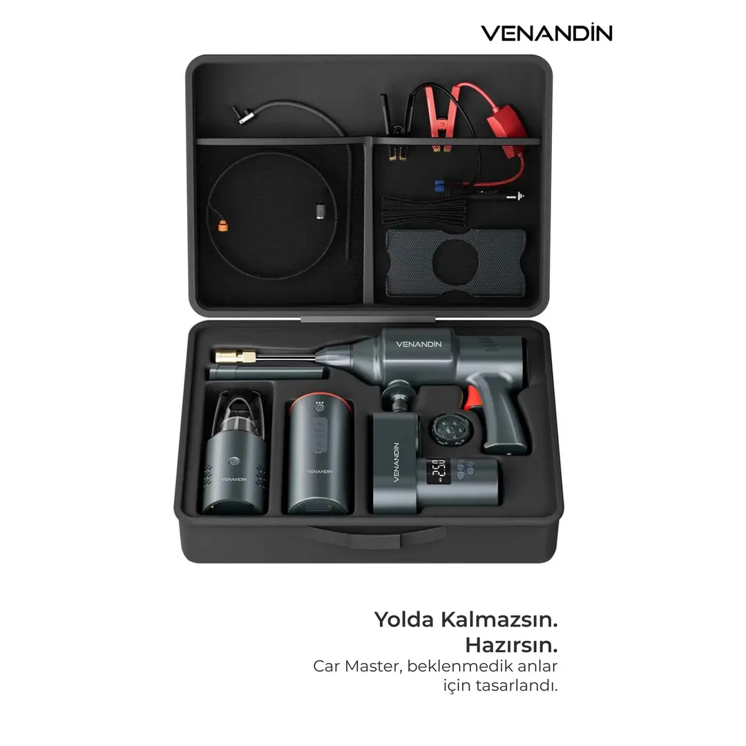 VENANDİN Kombinasyon CRMS-001 CarMaster Profesyonel Araç Bakım ve Yardım Seti 8