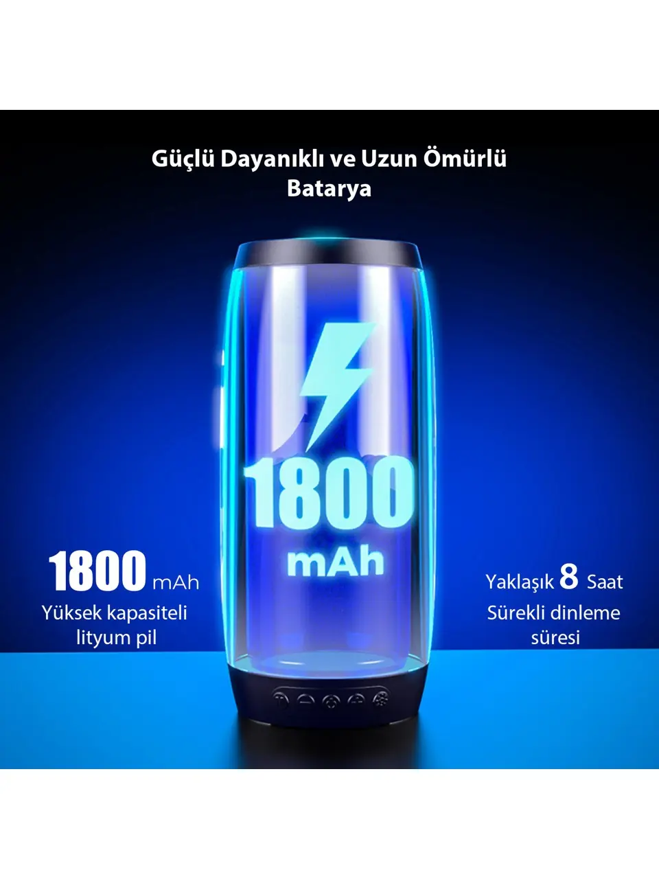 Lecoo RS13 Kablosuz 5W RGB Aydınlatmalı Bluetooth/USB/SD Kart Stereo Taşınabilir Hoparlör 5