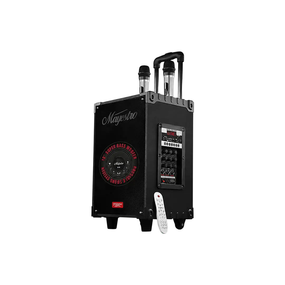Powerway Şarjlı Çift Mikrofonlu Hoparlör Karaoke Sistemi Taşınabilir Amfi