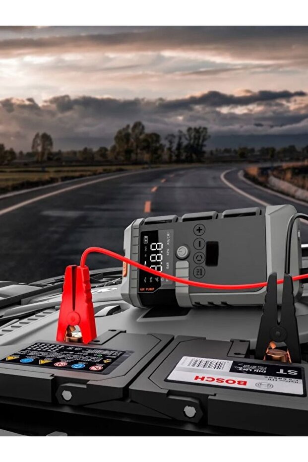 T-Life Jump Starter 12000mAh Akü Takviyeli Hava Kompresörü