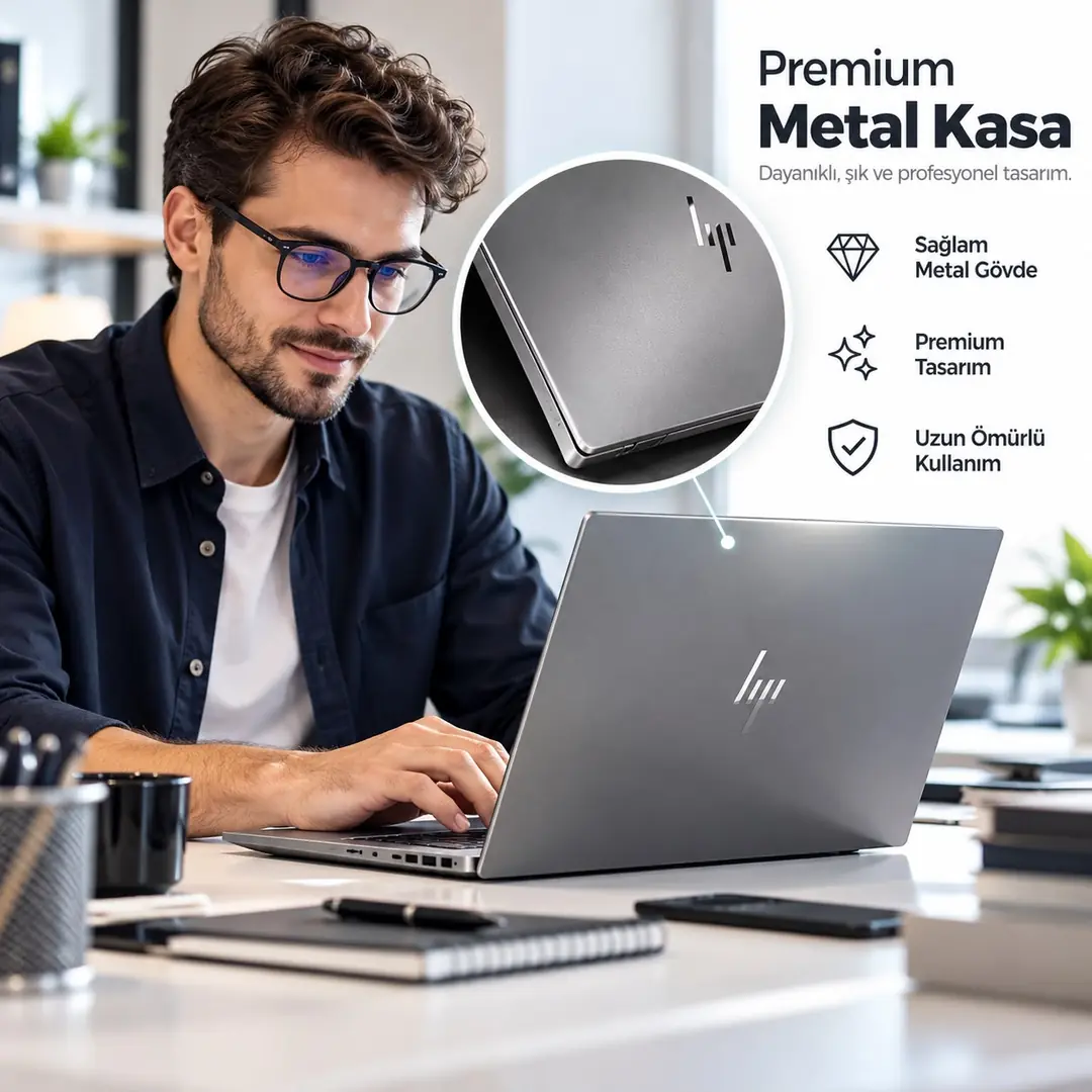 HP ZBook Firefly 14 G8 Intel Core i5-1145G7 16GB DDR4 256GB SSD 14” FHD Metal Kasa Profesyonel Laptop 5