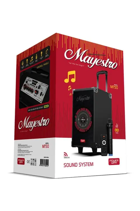 Powerway Mayestro MT50 – Şarjlı Taşınabilir Karaoke Hoparlör 5
