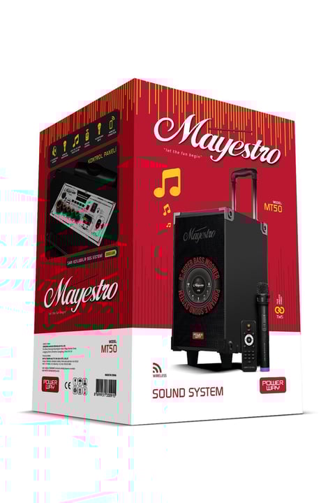 Powerway Mayestro MT50 – Şarjlı Taşınabilir Karaoke Hoparlör
