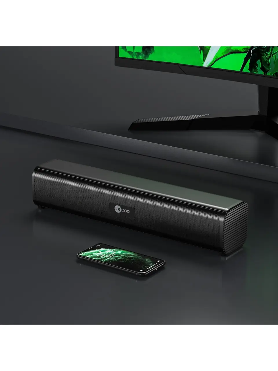 Lecoo DS107 Kablolu USB/AUX Stereo 6W Soundbar Taşınabilir Hoparlör 5