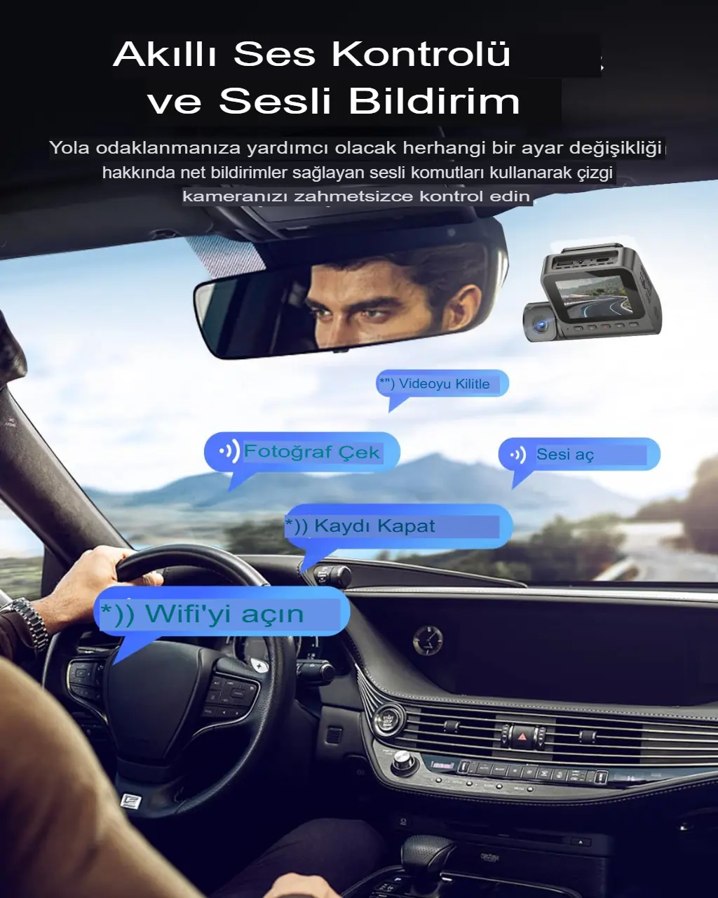 LINGDU V630 Araç Kamerası 3 Kanal 7