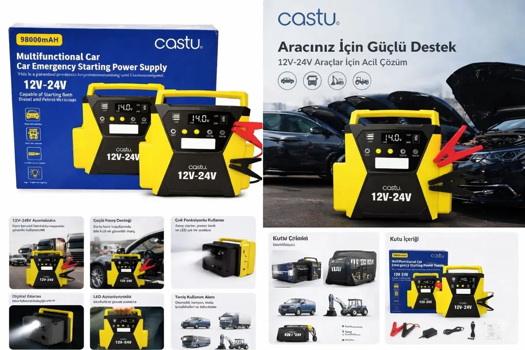 Castu CS79 Plus Max Akü Takviye Cihazı (12V / 24V) 5