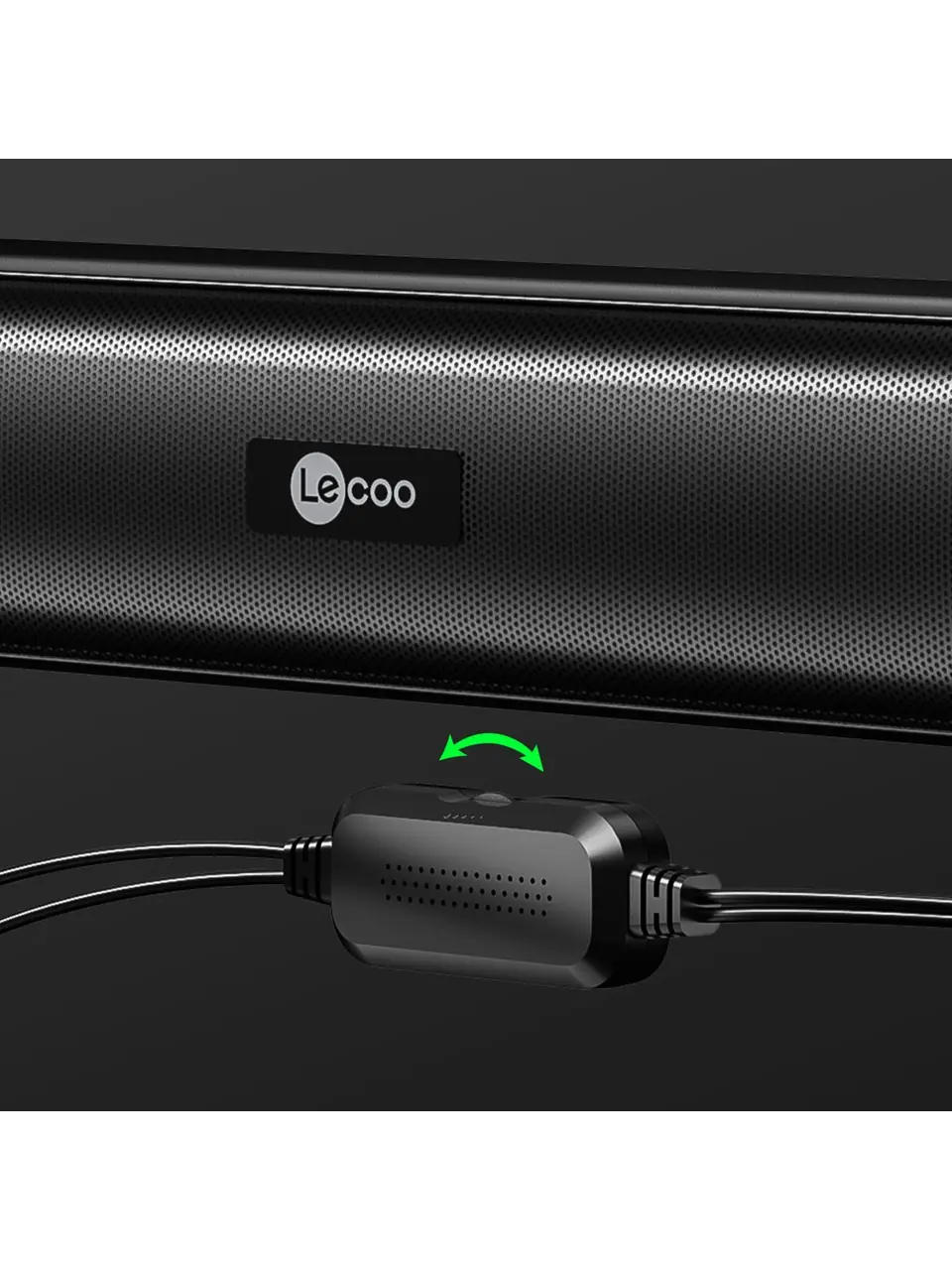 Lecoo DS107 Kablolu USB/AUX Stereo 6W Soundbar Taşınabilir Hoparlör 4