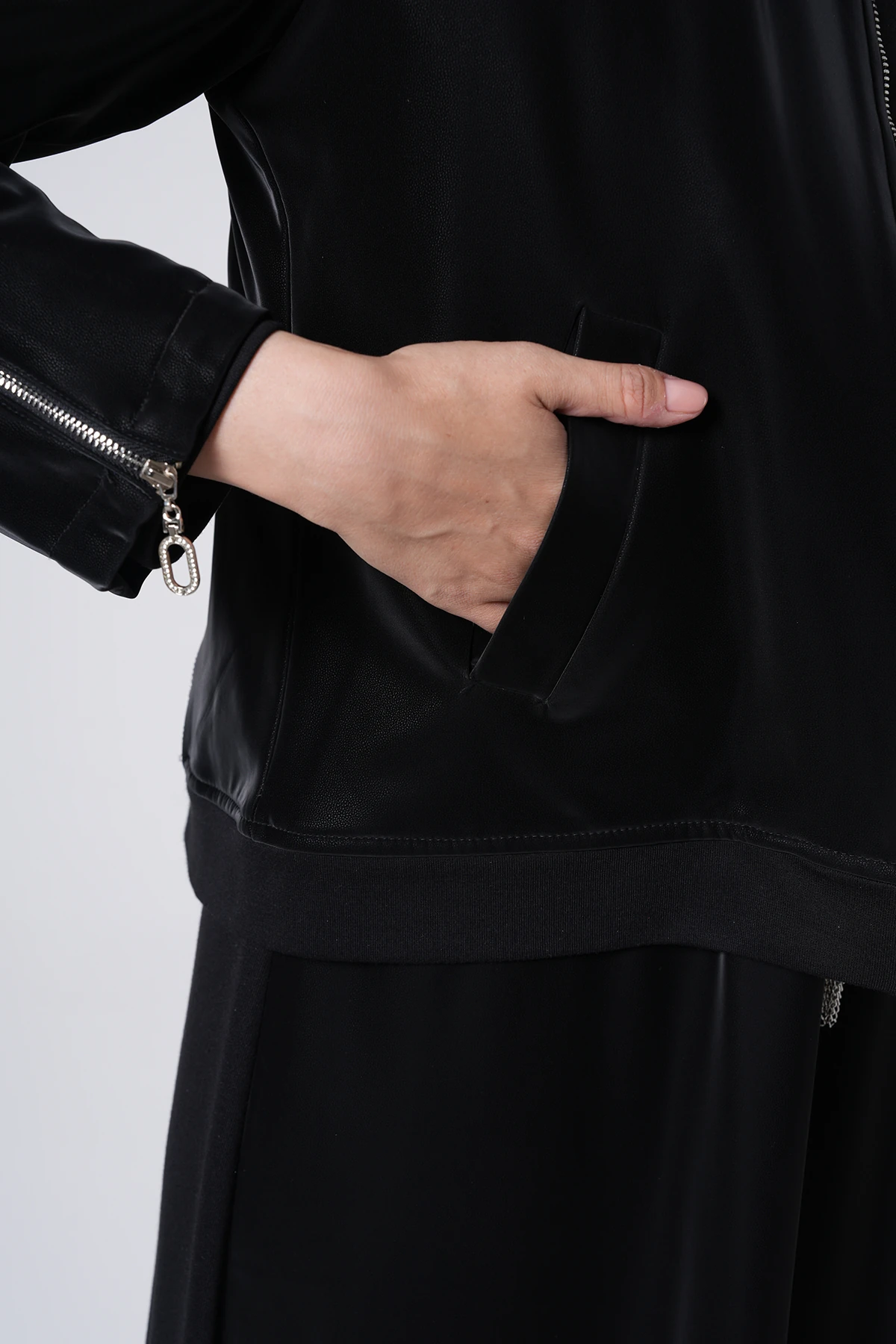 Su İtici Özellikli Ceketli Uzun Takımı