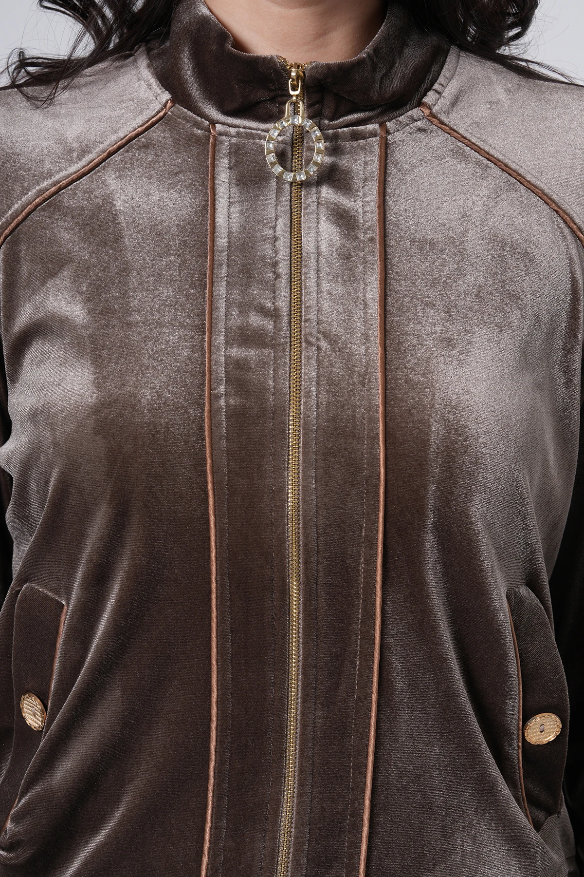 Işıltılı Kadife Elbise Takımı