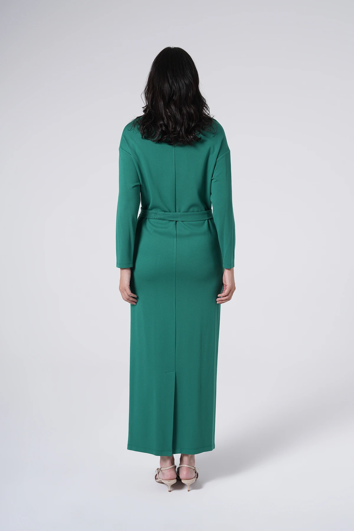 Zarif Kuşak Detaylı Elbise