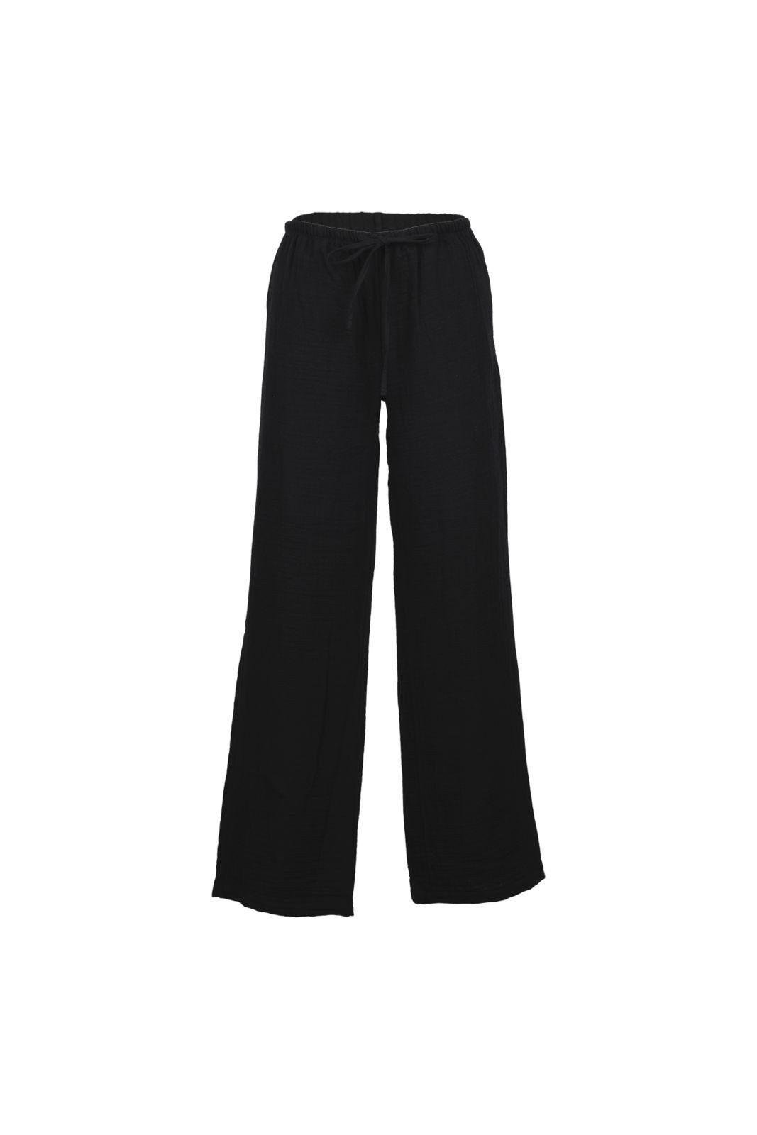 Bağcıklı Pantolon - Siyah