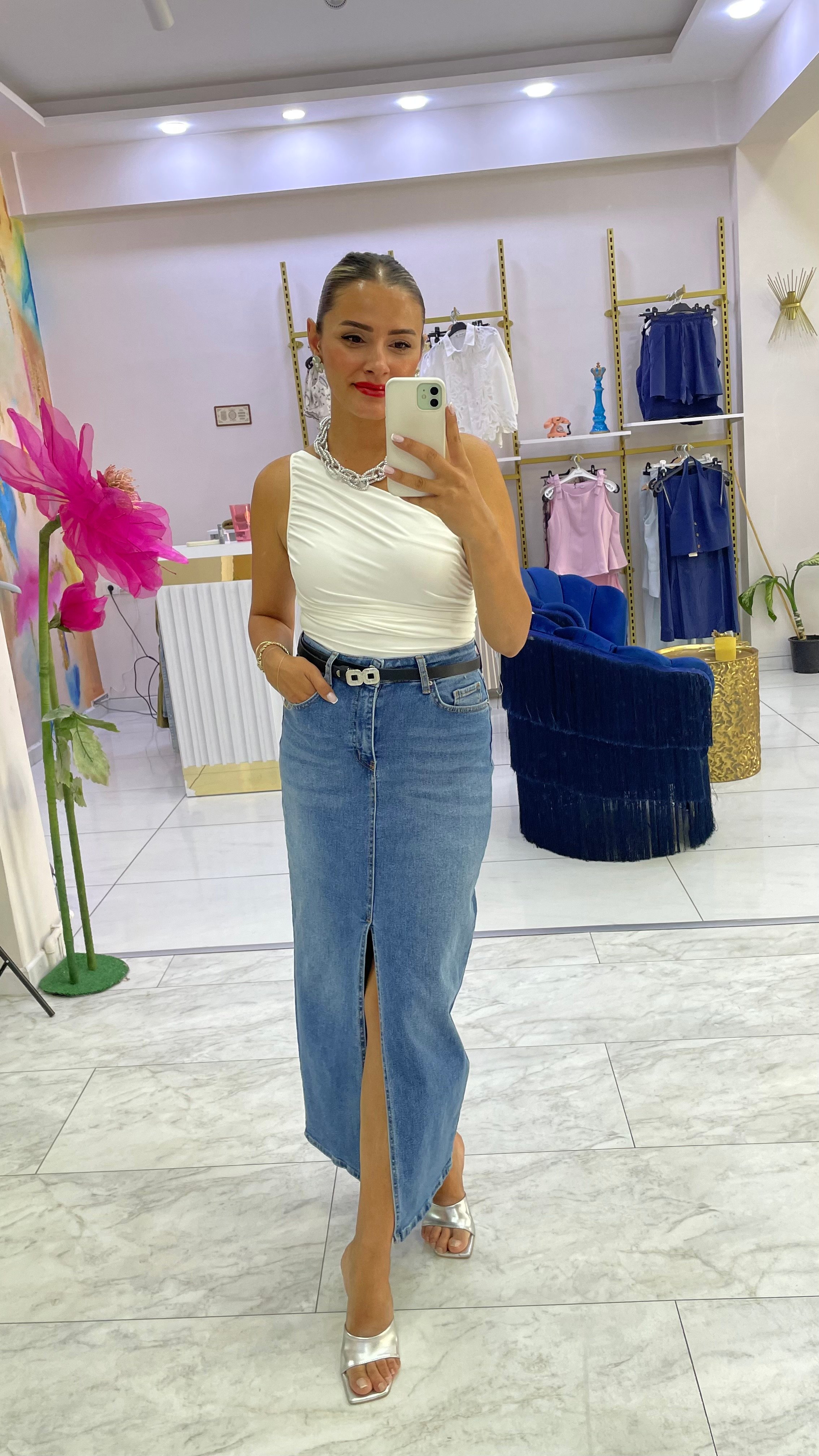 Tek Omuz Bodysuit