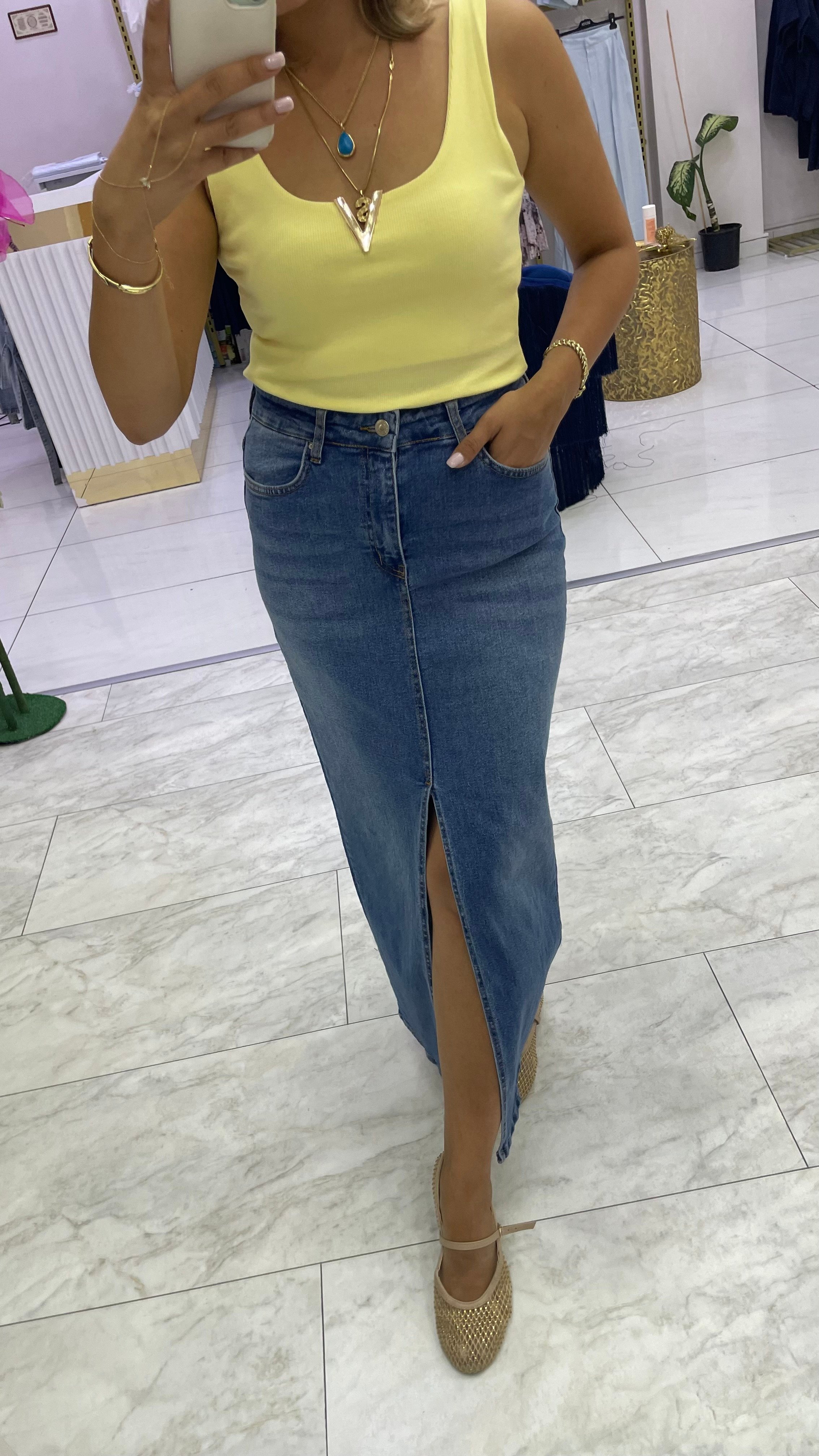 Jeans Maksi Etek 