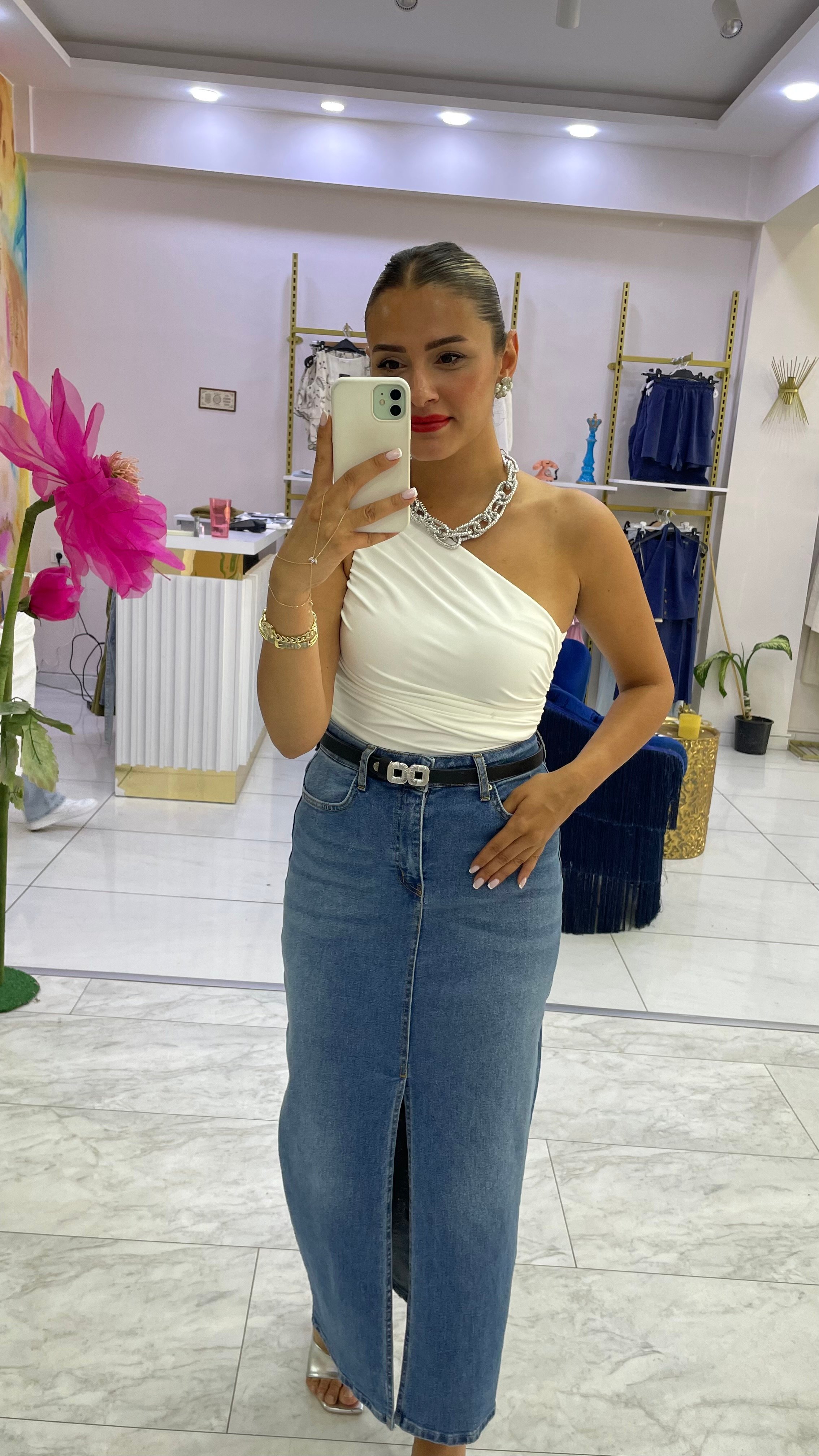 Tek Omuz Bodysuit