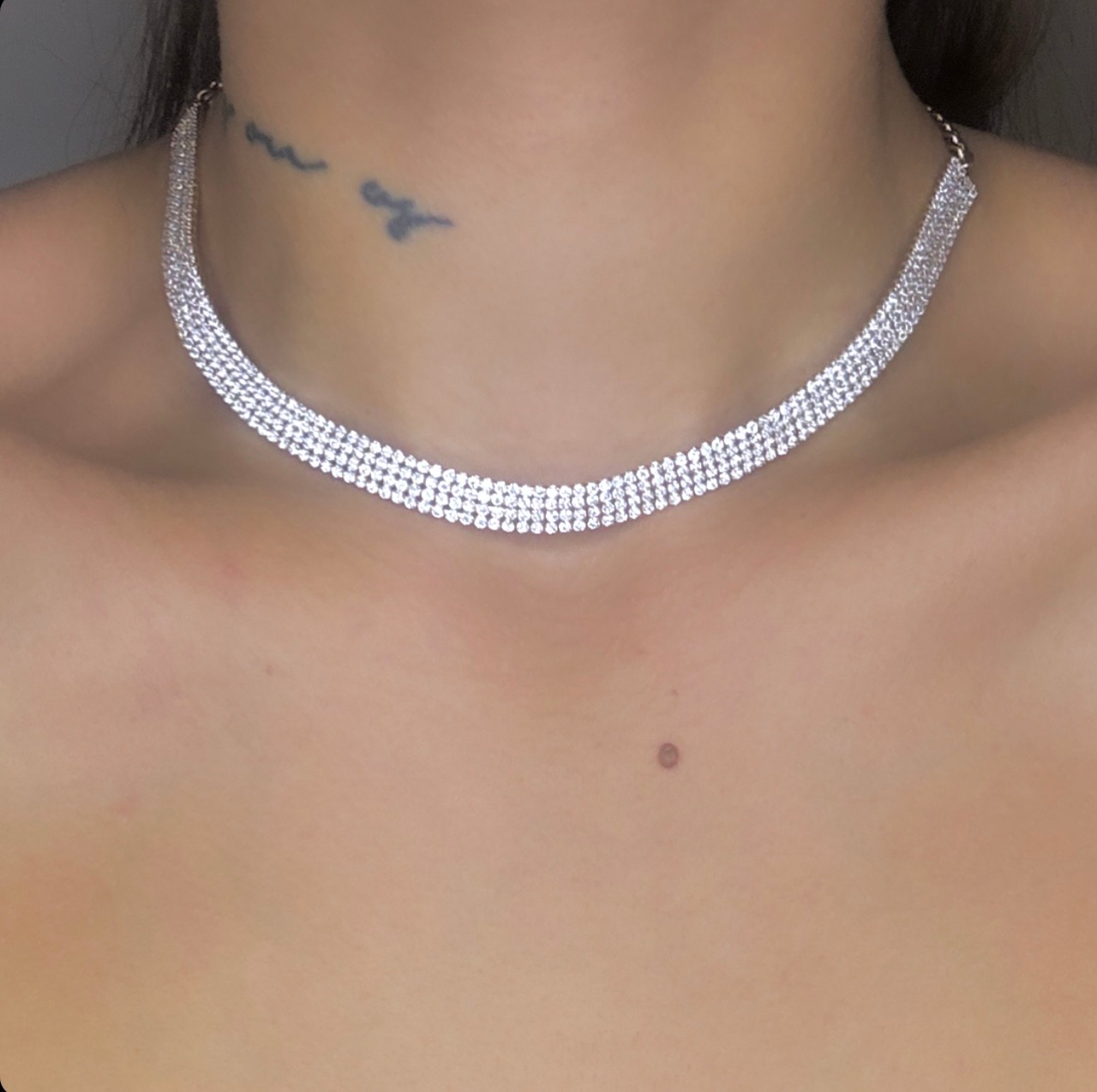 4 Sıra Taşlı Choker Kolye