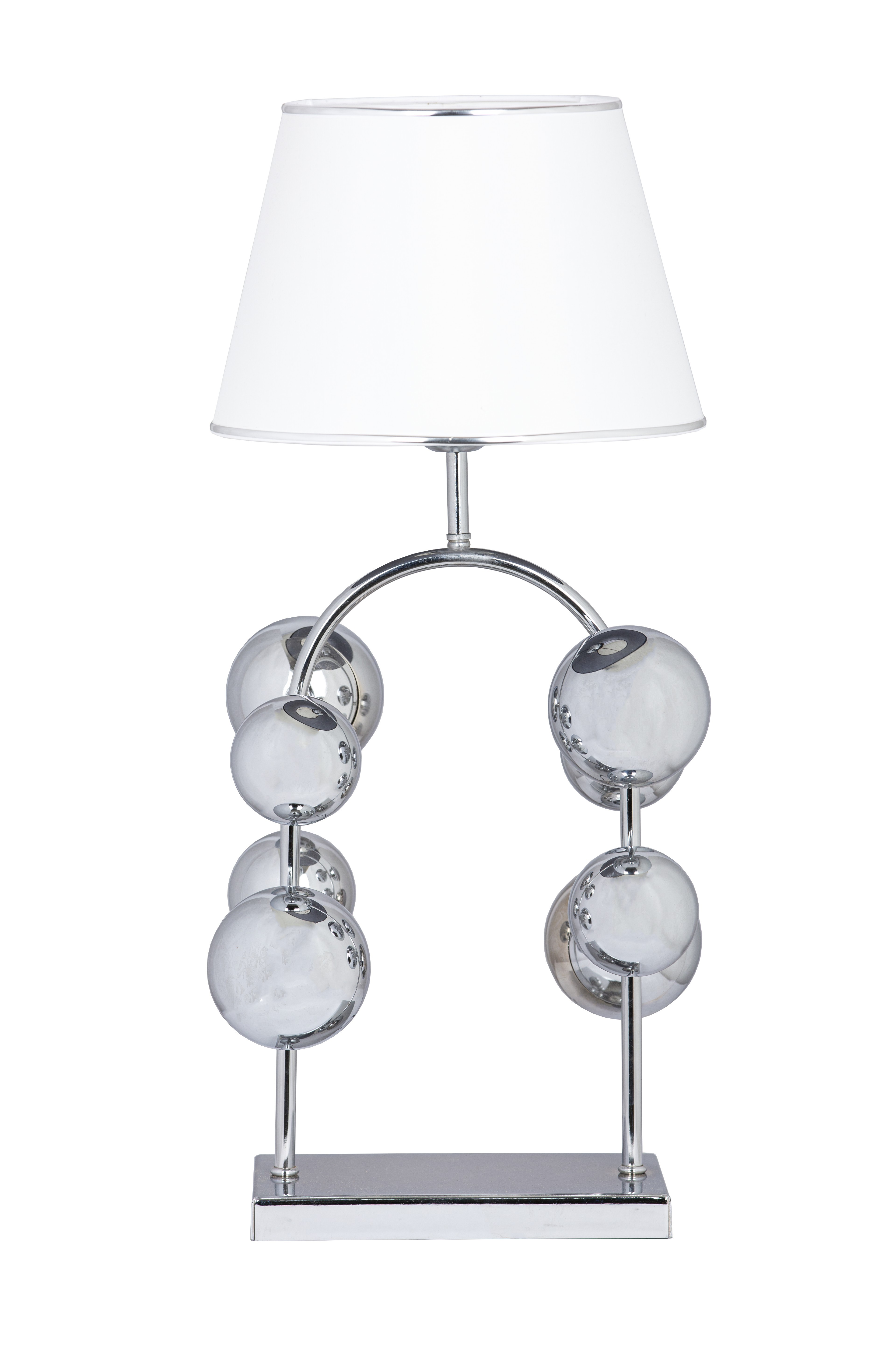 8 BALL CHROME PLATED TABLE LAMP WITH LEG | AVİZADE - WHITE