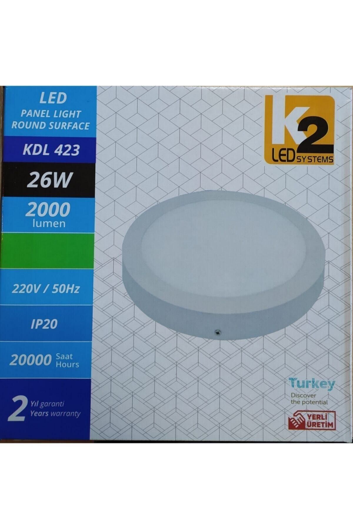 26 W Sıva Üstü Led Panel Kdl 423 (3000 K Sarı Işık)