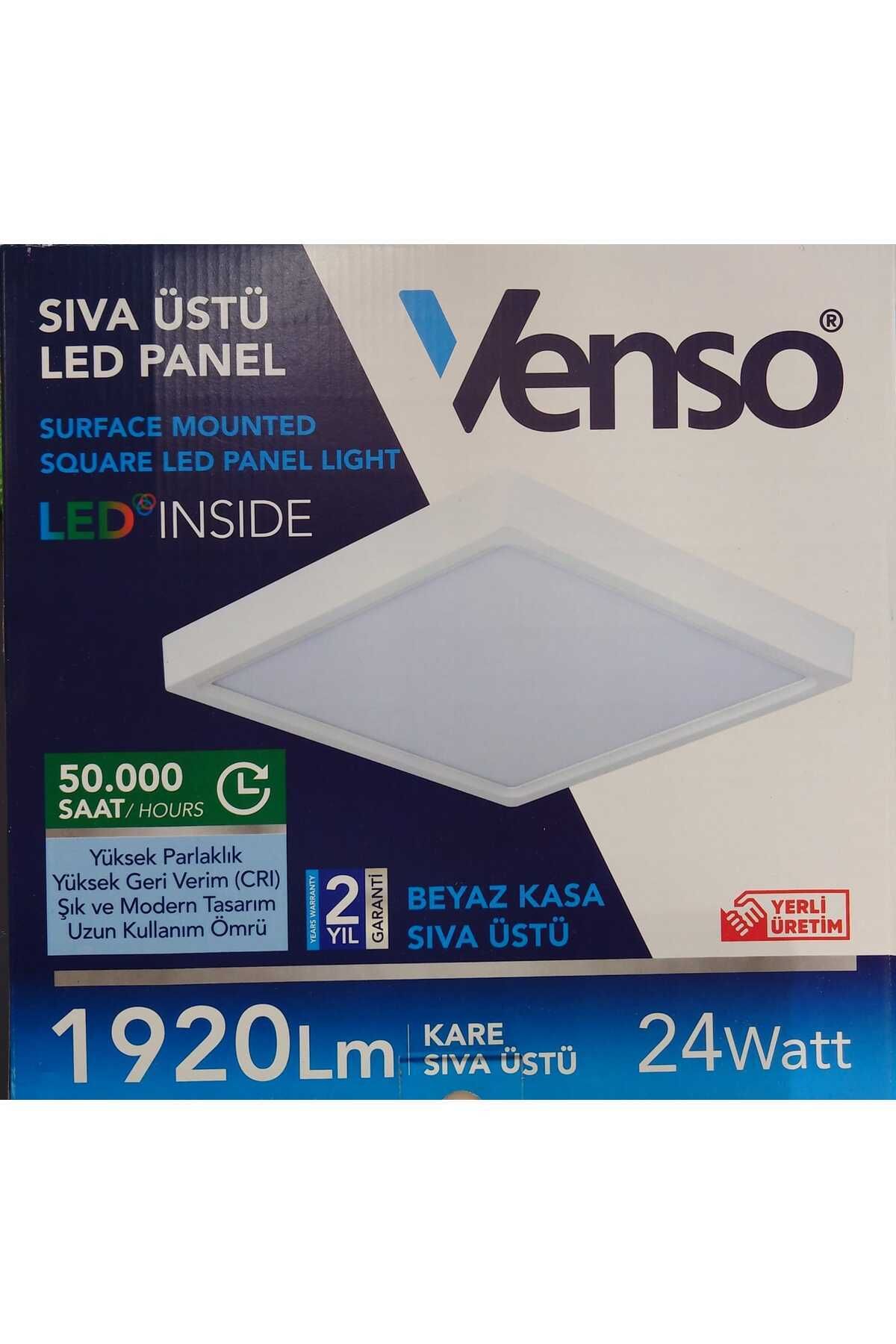 SLIM LED PANEL KARE 24Watt 3000K SIVA ÜSTÜ BEYAZ