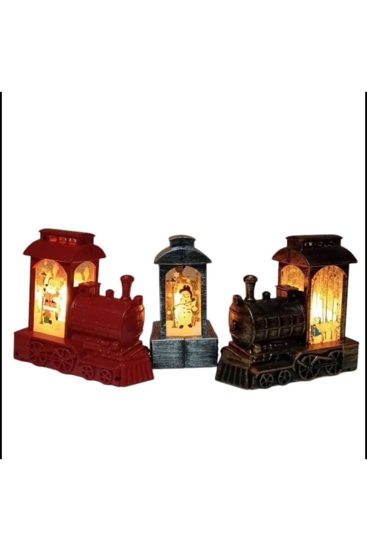 Tren Gece Lambası Dekoratif Led Mumlu Gece Lambası