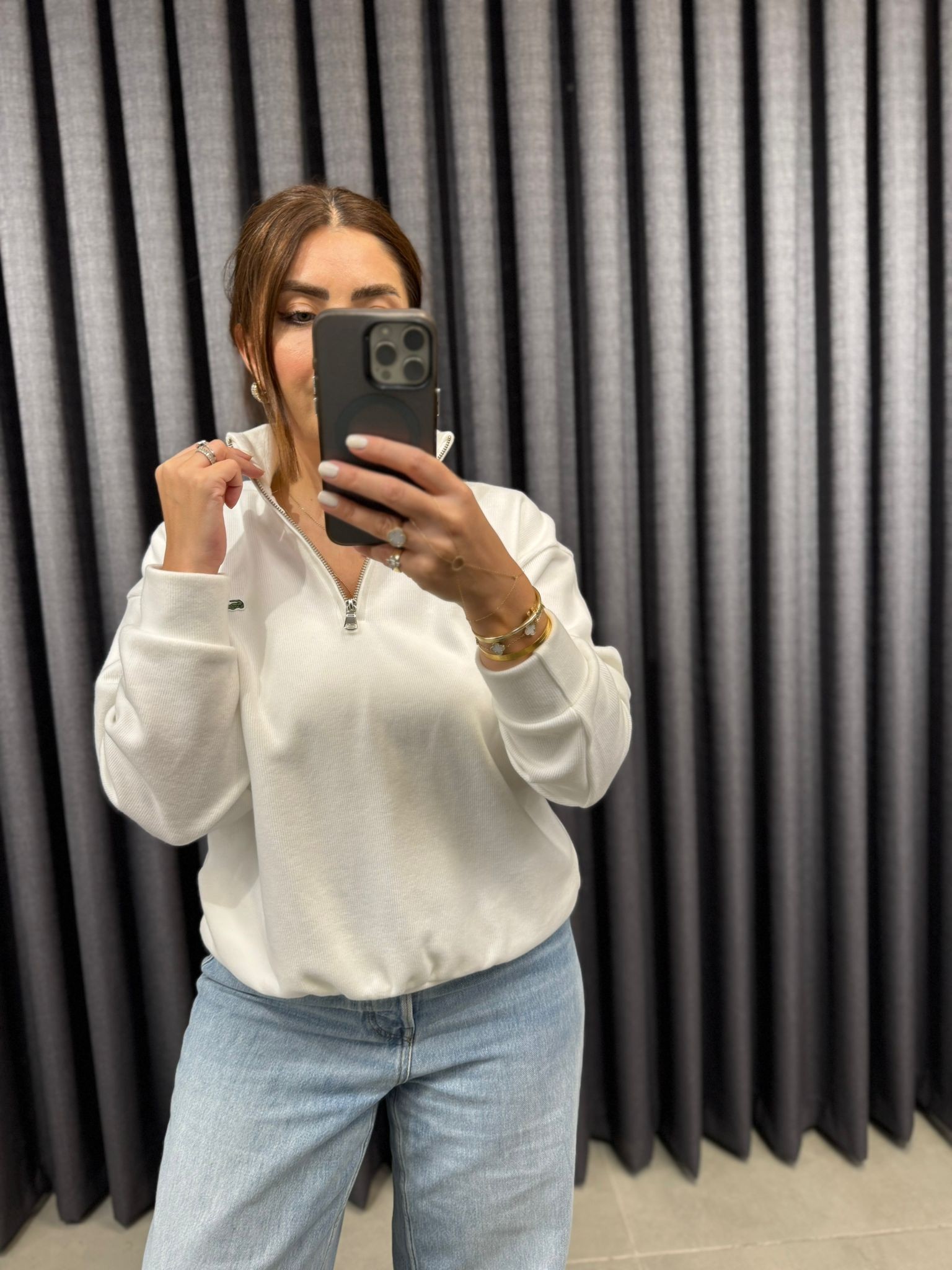 Orjinal Marka Yarım Fermuarlı Sweatshirt