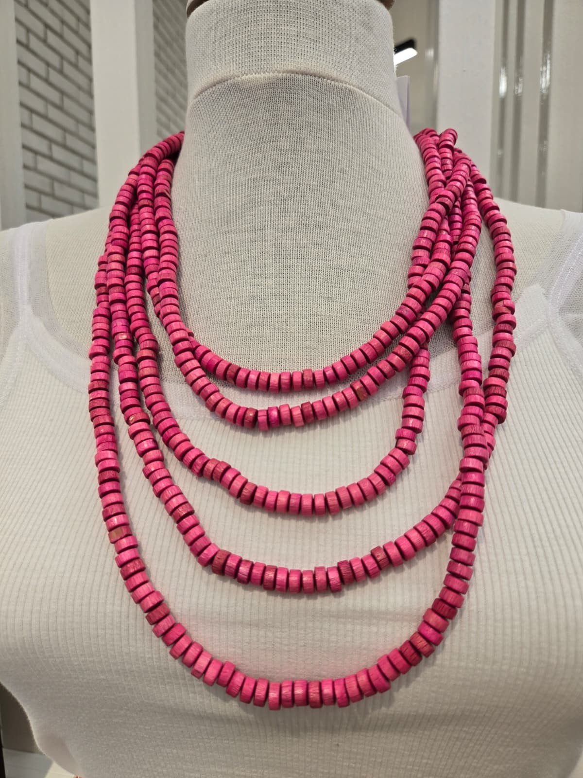 Bambo Kolye (Pembe)