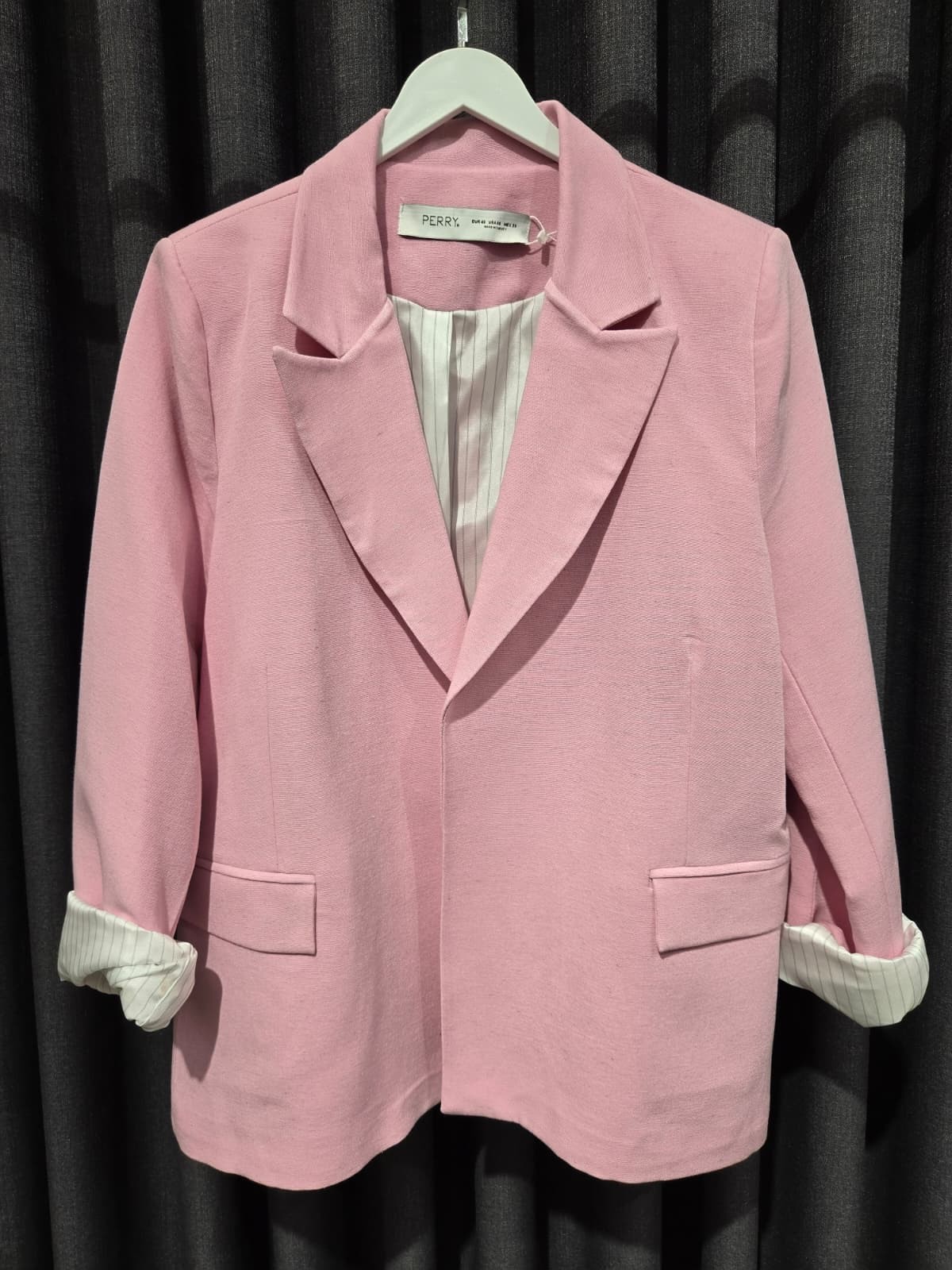 Pembe Keten Ceket