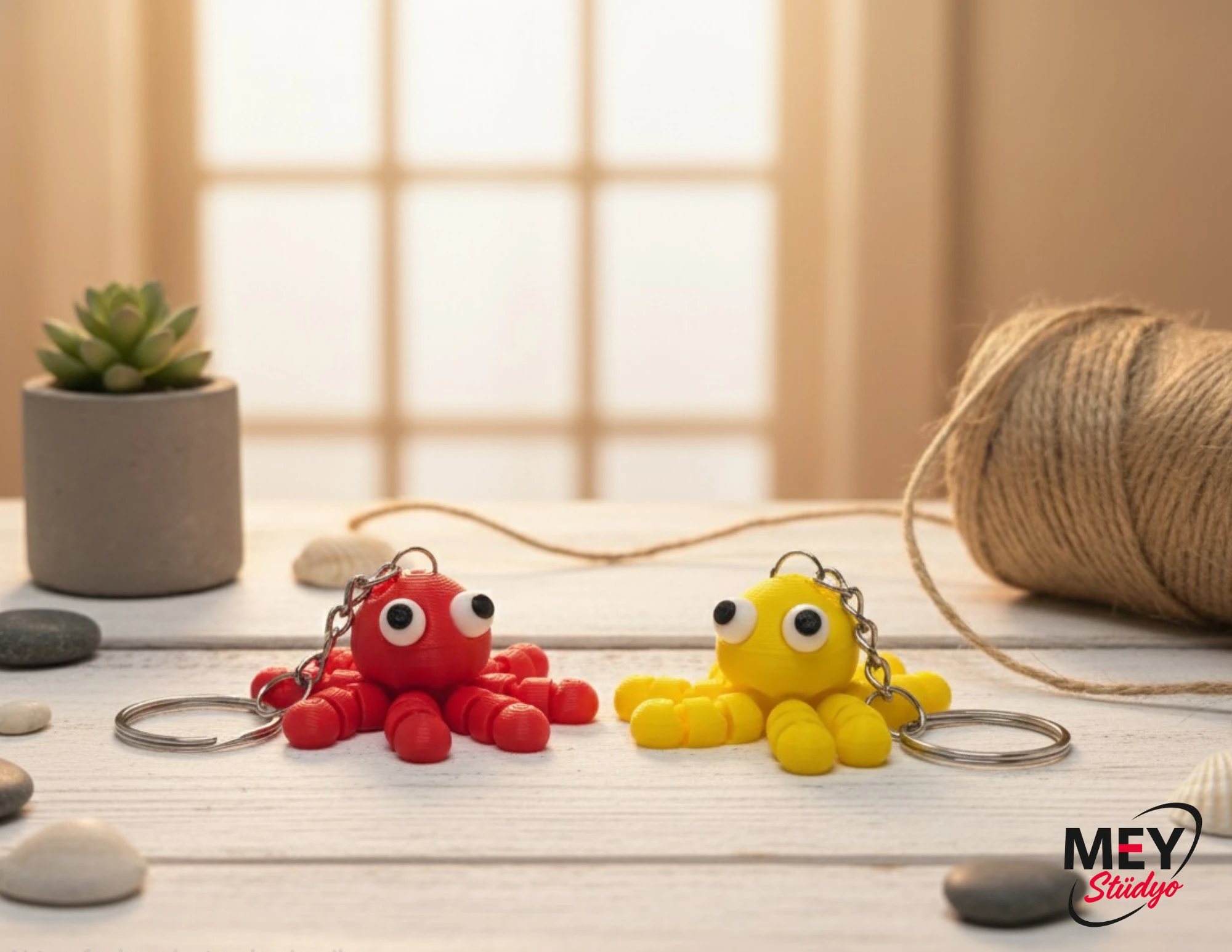 Oynar Ayaklı Ahtapot Anahtarlık 