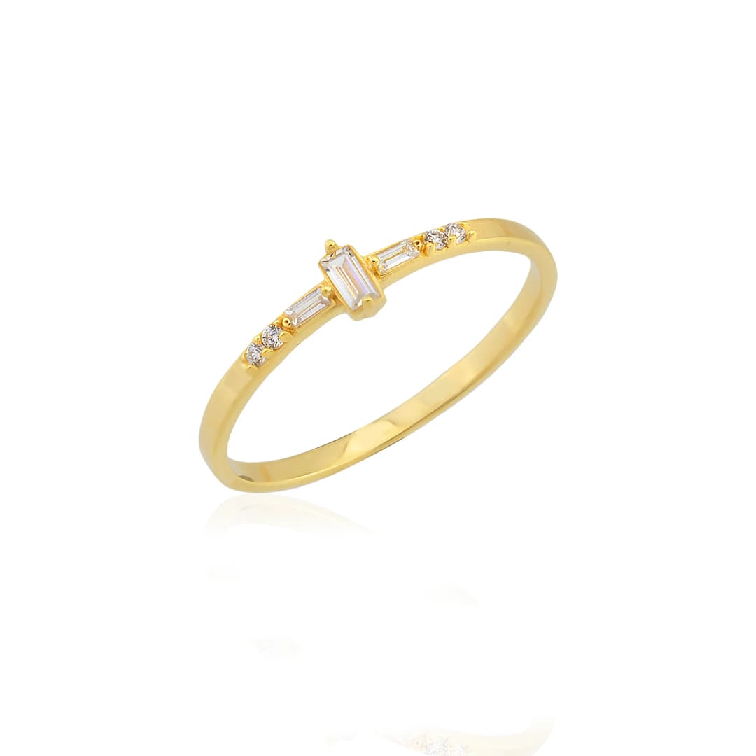Rectangle Design Minimalist Ring Silver Jewelry