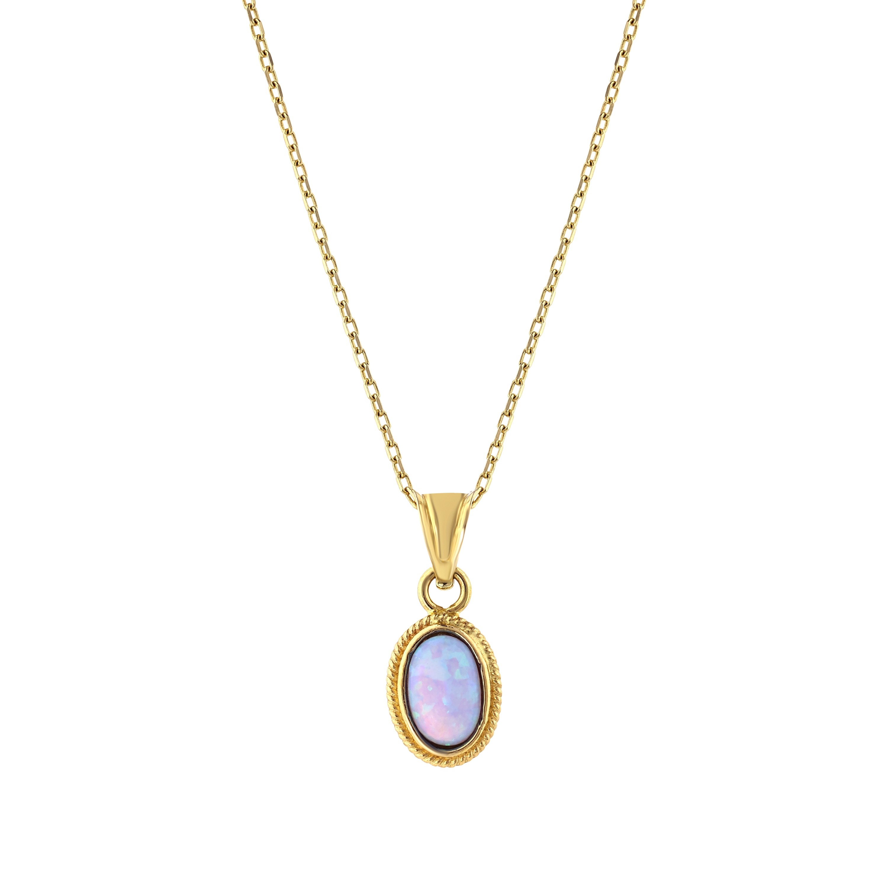 Opal Taşlı Kolye