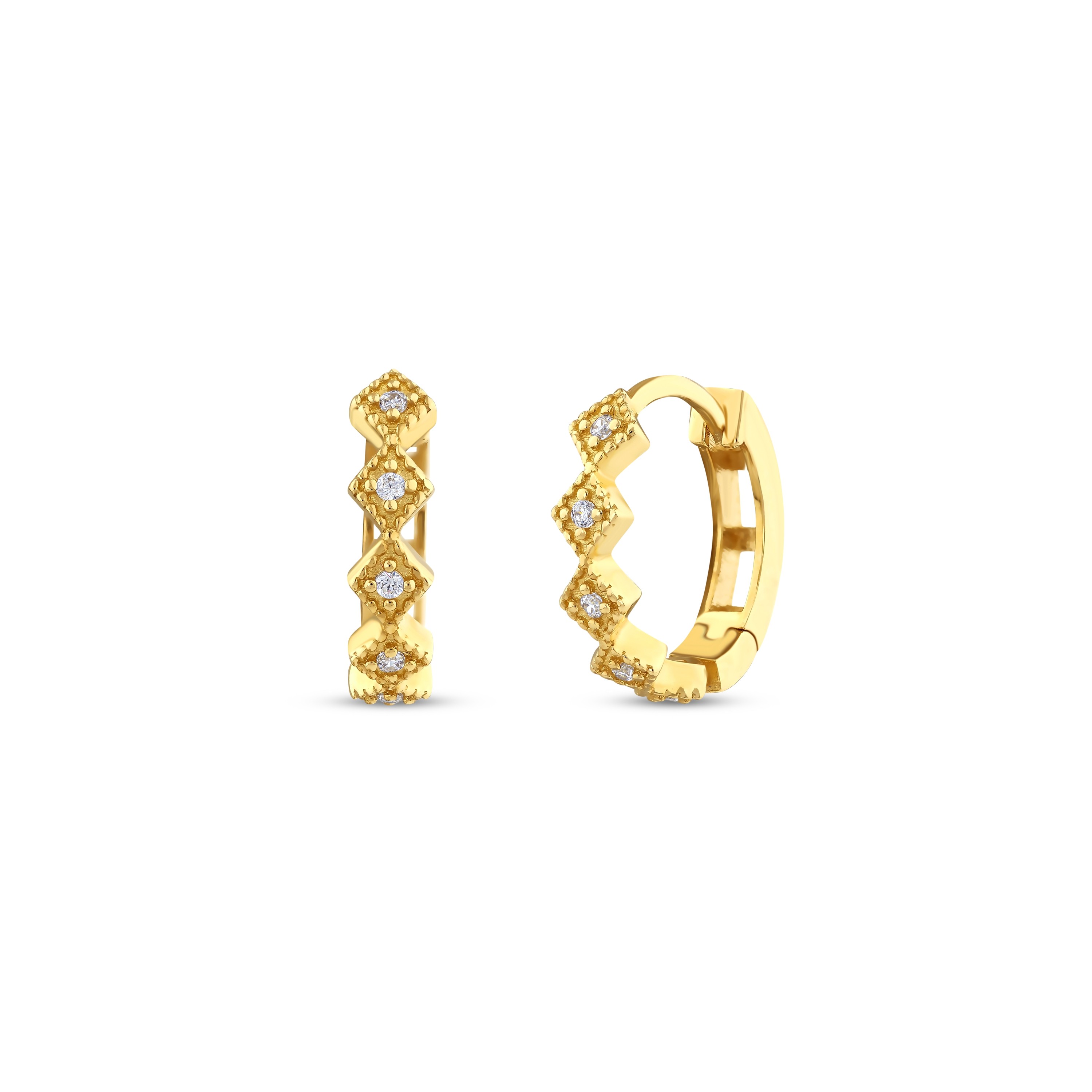Geometric Hoop Küpe